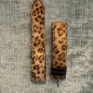 Michele Leopard Print Watch Strap